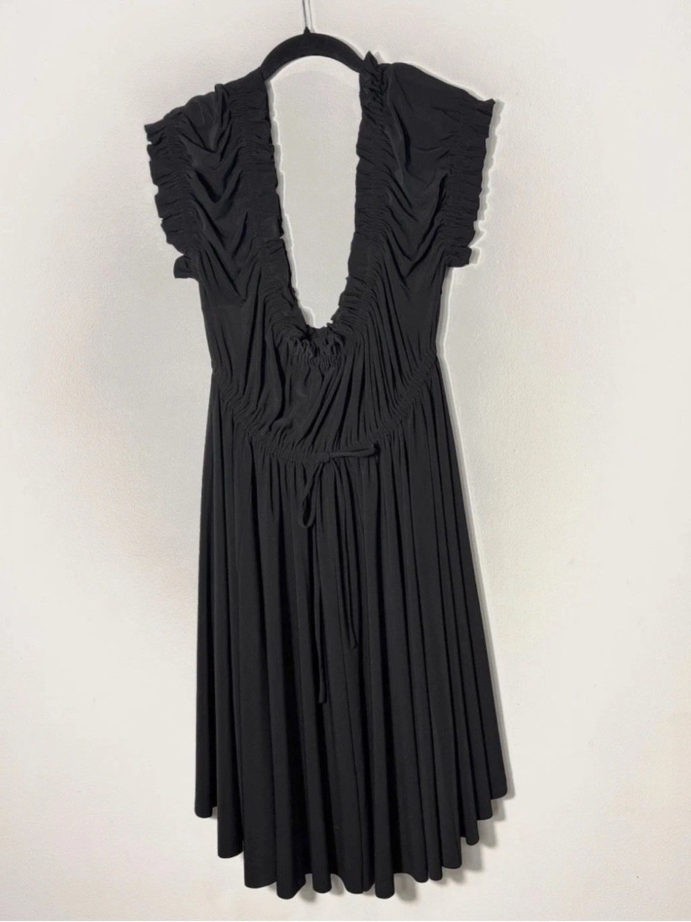 Stunning Black Puff Sleeve Norma Kamali Dress Size Large